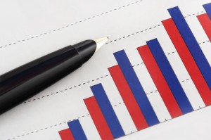 Pen on Positive Earning Graph