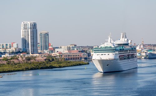 Cruise Ship Leaving Tampa